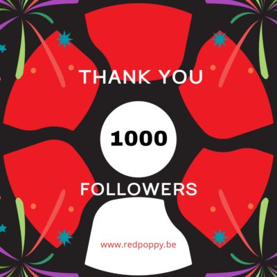 1000 followers & 1 jaar Red Poppy